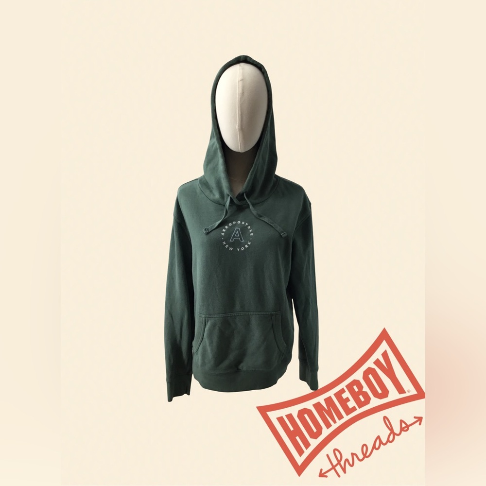 Aeropostale Teal Fleece‎ Pullover-Size Medium